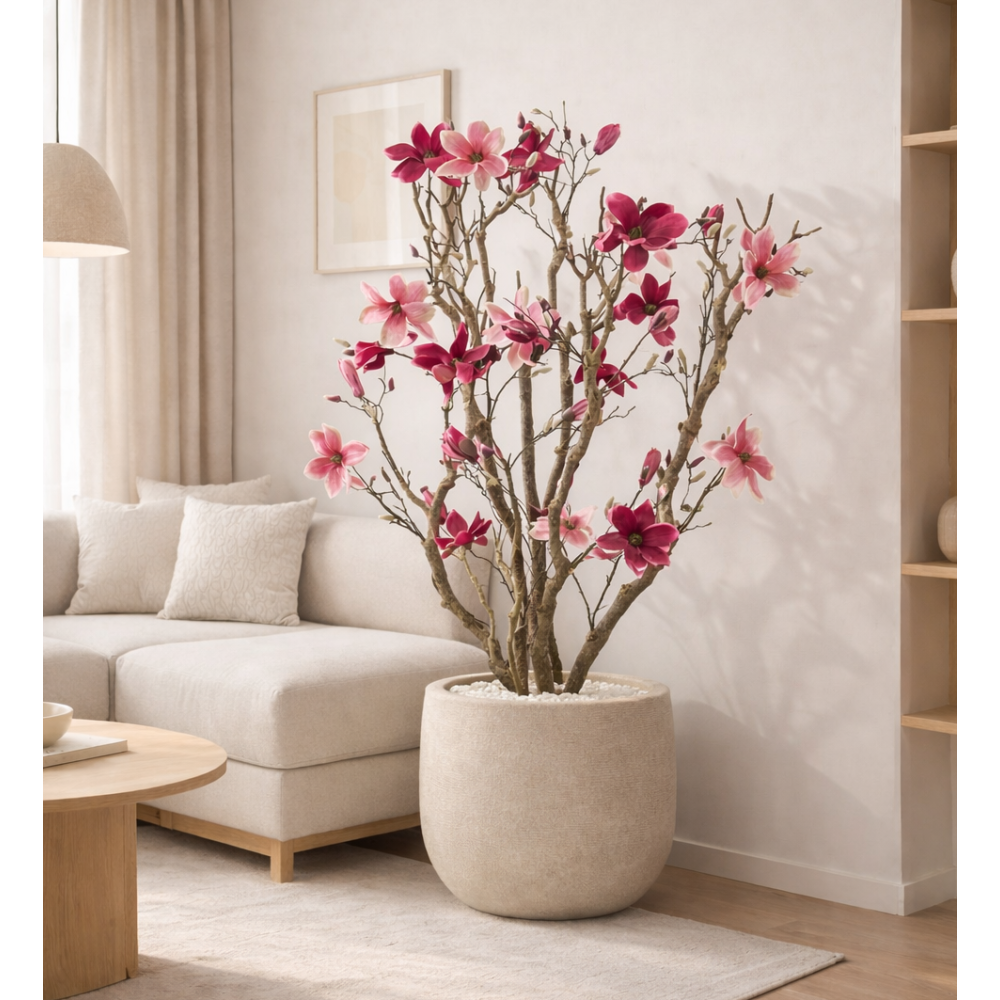 Magnolia tree art Roze/Beauty #1 (Exclusief Vaas)